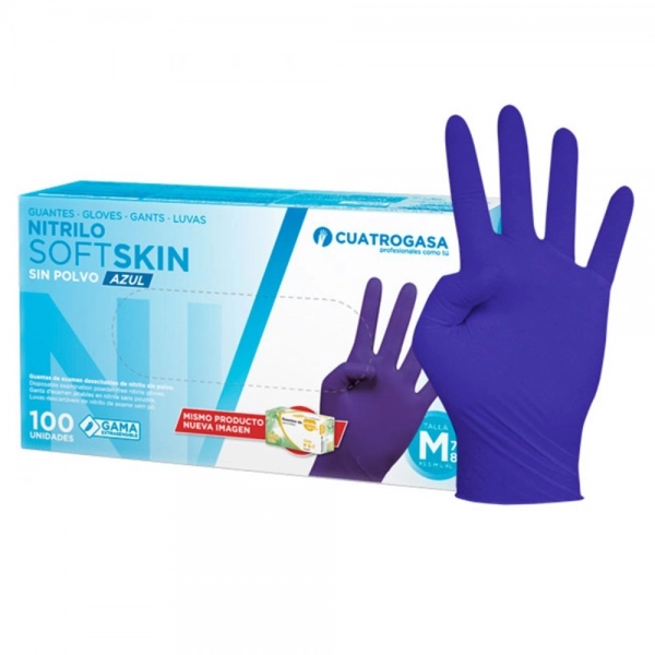 GUANTES DE NITRILO CAT MÉDICA III CUATROGASA 100u.